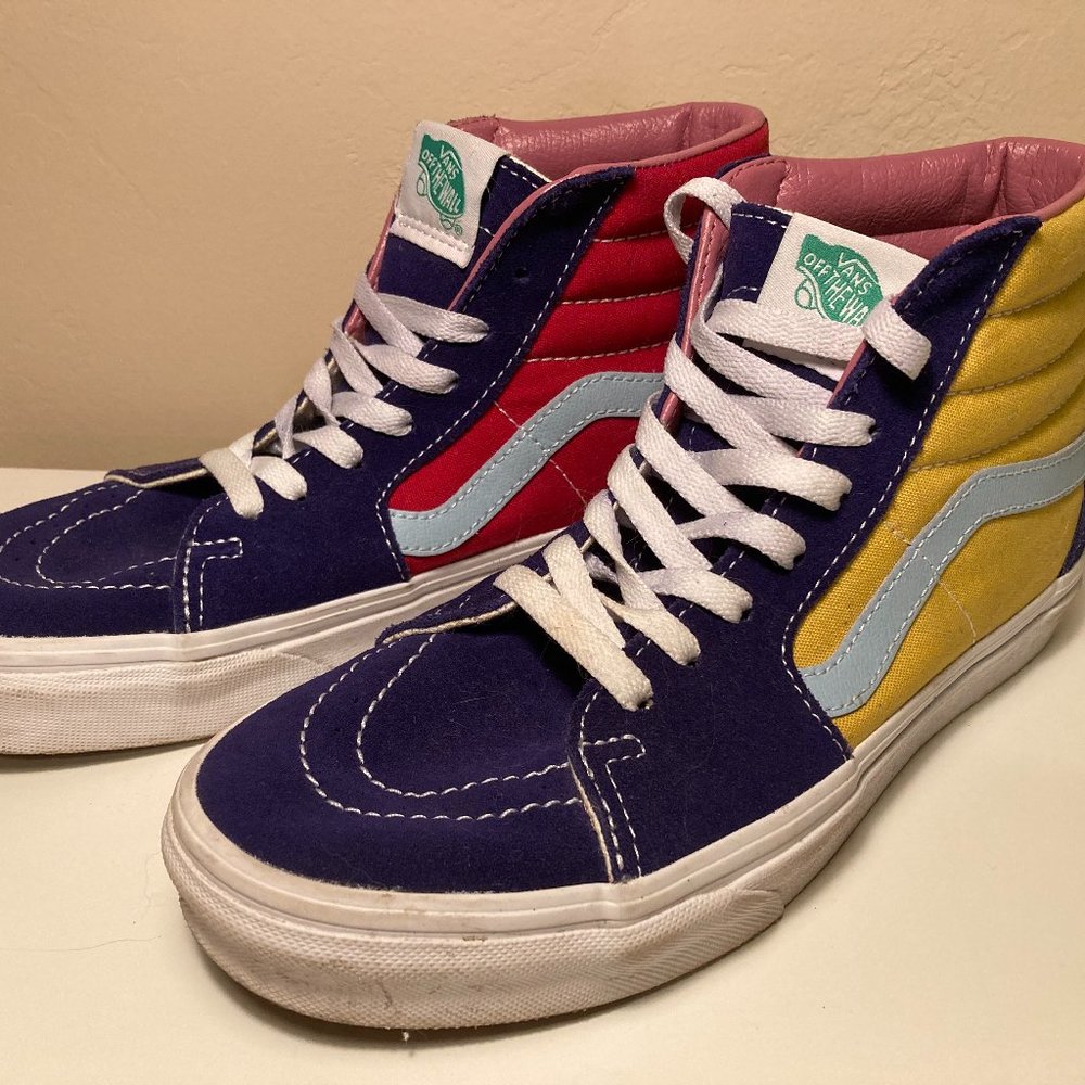 Van's Unisex High Top Sneaker Womens 8 Mens 6.5 Multi